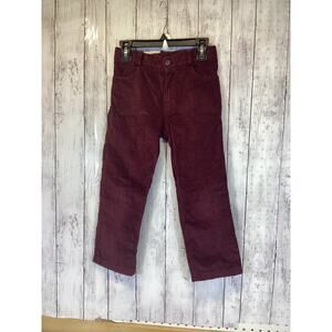 PEPA LONDON Corduroy Trousers | Burgundy/Maroon Ribbed Pants | Boys' Size 6